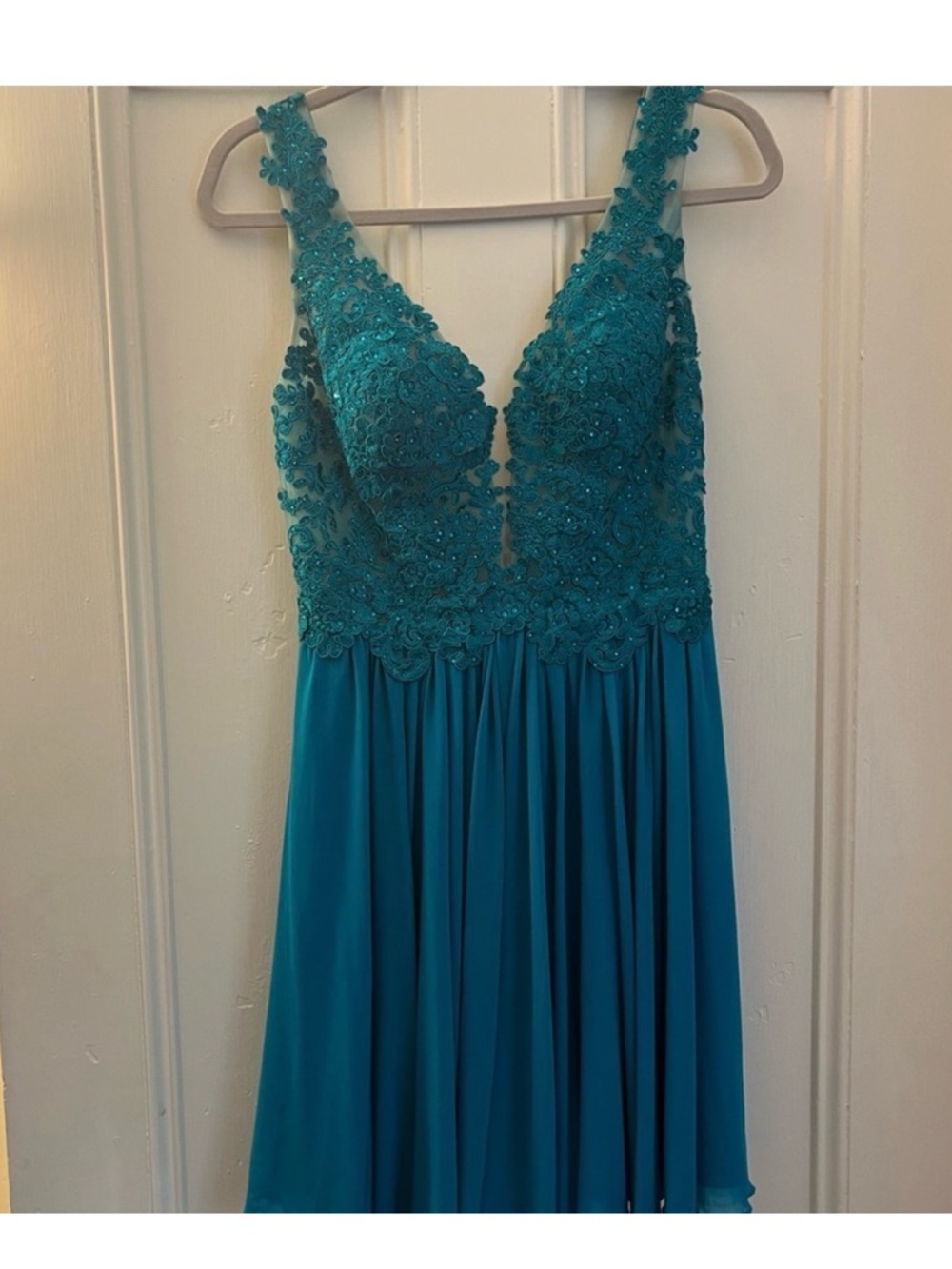 Sherri Hill Teal Prom Dress size 6